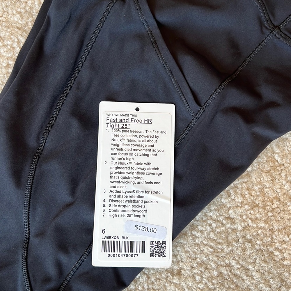 Lululemon fast and free 25 inch tight!